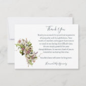 Lavendel Anemone Uitvaart Foto Dank je kaart Notitiekaartje (Voorkant)