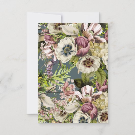 Lavendel Anemone Uitvaart Foto Dank je kaart Notitiekaartje (Achterkant)