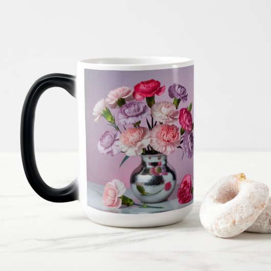 Lavendel Anjers Morphing Mok (Met donut)