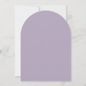Lavendel Antieke Kasteel Boog Bruiloft Kaart (Achterkant)
