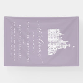 Lavendel Antieke Kasteelhochzeitsonthaal Spandoek