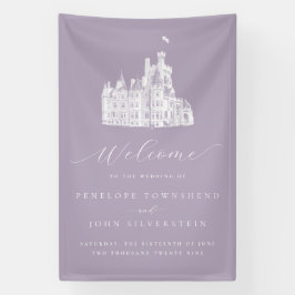 Lavendel Antieke Kasteelhochzeitsonthaal Spandoek