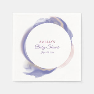 Lavendel Aquarel Abstract Baby Shower Servet