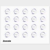 Lavendel Aquarel Abstract Ronde Sticker (Vel)