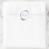 Lavendel Aquarel Abstract Ronde Sticker (Tas)