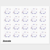 Lavendel Aquarel Abstract Vierkant Sticker (Vel)