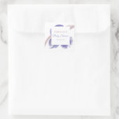Lavendel Aquarel Abstract Vierkant Sticker (Tas)