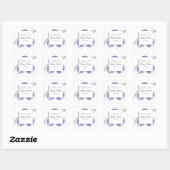 Lavendel Aquarel Abstract Vierkante Sticker (Vel)