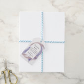 Lavendel Aquarel Abstracte Verjaardags Cadeaukaart Cadeaulabel (Met Touw)