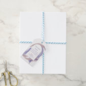 Lavendel Aquarel Abstracte Verjaardagscadeau Tag Cadeaulabel (Met Touw)
