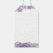 Lavendel Aquarel Abstracte Verjaardagscadeau Tag Cadeaulabel (Achterkant)