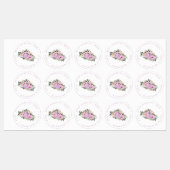 Lavendel Aquarel Bloemige Retouradres Bruiloft Labels (Vel)