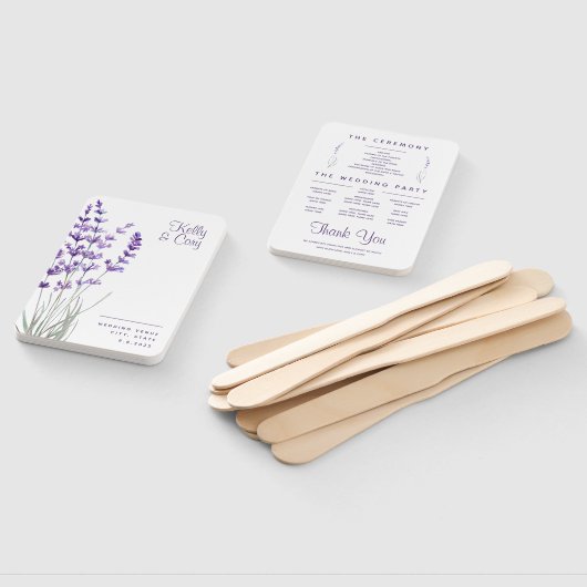 Lavendel Aquarel Bloemisterij Programma Waaiers (Niet-gemonteerd)