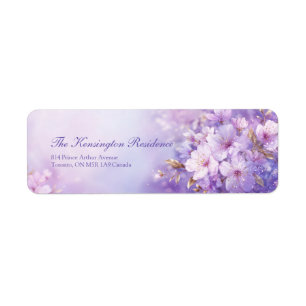 Lavendel Aquarel Ethische Paarse Botanische Etiket