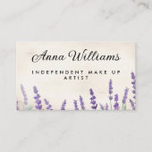 Lavendel aquarel make-up artiest visitekaartje (Voorkant)