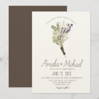 Lavendel Aquarel Milieuvriendelijke Boeket Bruilof