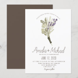 Lavendel Aquarel Milieuvriendelijke Rustieke Bruil Kaart