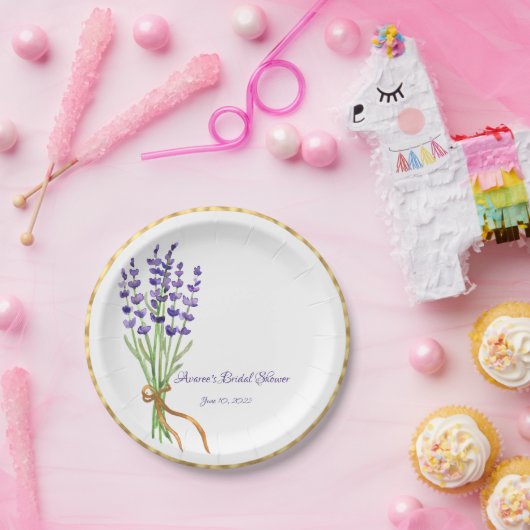 Lavendel Aquarel Papieren Borden Papieren Bordje (Feest)