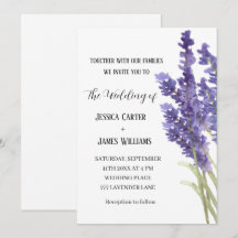 Lavendel Aquarel Rustieke Elegante Trouwdag