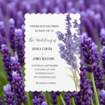 Lavendel Aquarel Rustieke Elegante Trouwdag