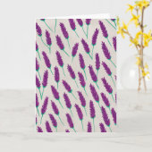 Lavendel Aquarel Witte Wenskaart Kaart (Gele Bloem)