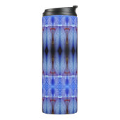 Lavendel Art Deco Reco Ikat Thermosbeker (Gedraaid links)