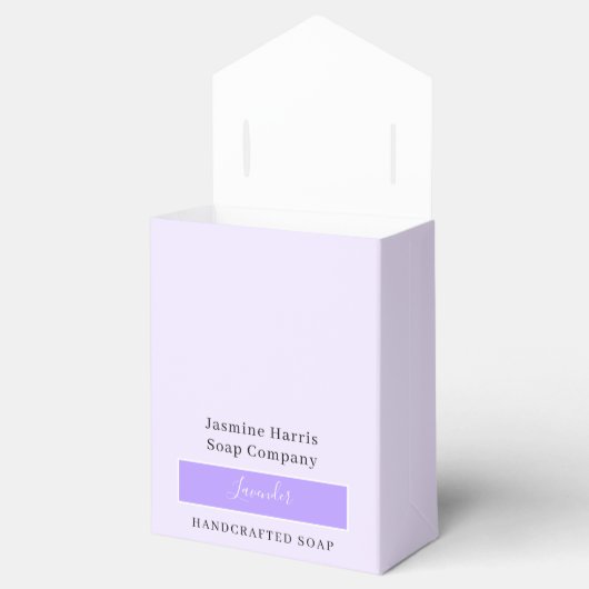 Lavendel Artisan Zeep Handgemaakte Producten Favor Bedankdoosjes (Geopend)