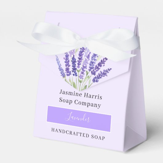 Lavendel Artisan Zeep Handgemaakte Producten Favor Bedankdoosjes (Voorkant Zijde)