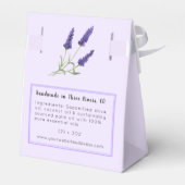 Lavendel Artisan Zeep Handgemaakte Producten Favor Bedankdoosjes (Achterkant)