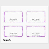 Lavendel Auteur Boek Bord met Tekst Rechthoekige Sticker (Vel)