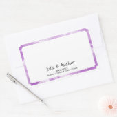 Lavendel Auteur Boek Bord met Tekst Rechthoekige Sticker (Envelop)