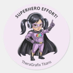 Lavendel Autisme Chloe Superheld Prestatie Sticker