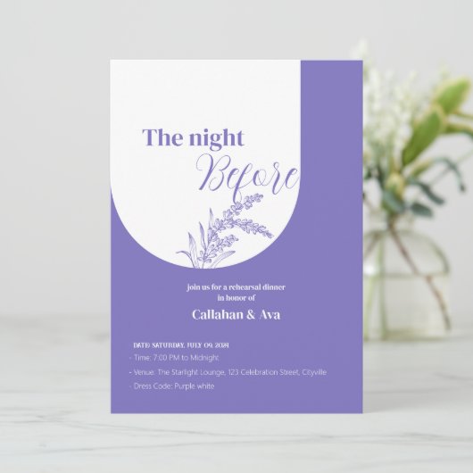 Lavendel avond ervoor kaart (Staand voorkant)