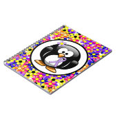 Lavendel Awareness Lint Pinguïn Notitieboek (Linkerzijde)