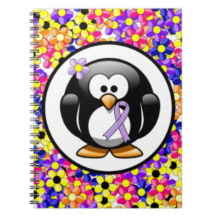 Lavendel Awareness Lint Pinguïn Notitieboek