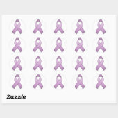 Lavendel Awareness Lint Ronde Sticker (Vel)