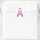 Lavendel Awareness Lint Ronde Sticker (Tas)
