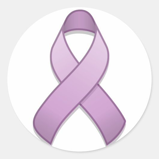 Lavendel Awareness Lint Ronde Sticker (Voorkant)