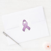 Lavendel Awareness Lint Ronde Sticker (Envelop)