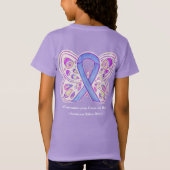 Lavendel Awareness Lint Vlinder Custom Shirt (Achterkant)