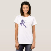 Lavendel Awareness Lint Vlinder T-shirt (Voorkant volledig)