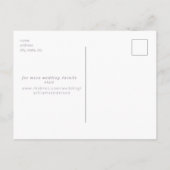 Lavendel B/W Photo Arch Bruiloft Save the Date Briefkaart (Achterkant)