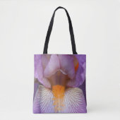 Lavendel Baard Iris Bloemblad  Tote Bag (Voorkant)
