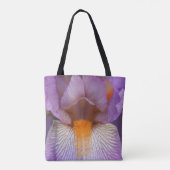 Lavendel Baard Iris Bloemblad  Tote Bag (Achterkant)
