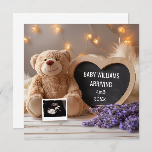 Lavendel Baby aankondiging sociale media (Voorkant / Achterkant)