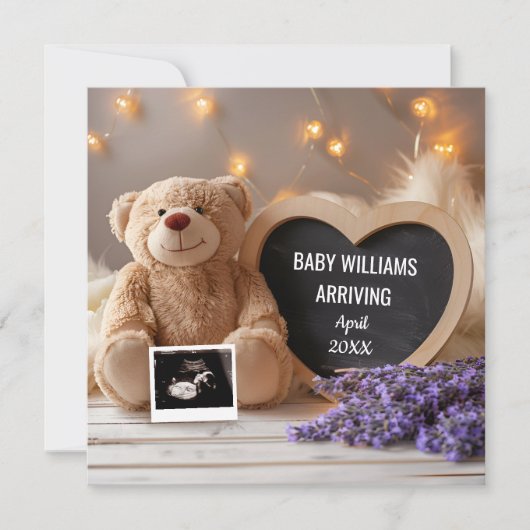 Lavendel Baby aankondiging sociale media (Voorkant)