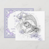 Lavendel Baby Borrel Kaart (Voorkant / Achterkant)