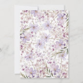 lavendel baby in Bloom Baby shower Uitnodiging (Achterkant)