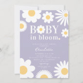Lavendel Baby In Bloom Baby Shower Uitnodiging (Voorkant)
