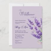 Lavendel Baby shower aankondiging (Voorkant)